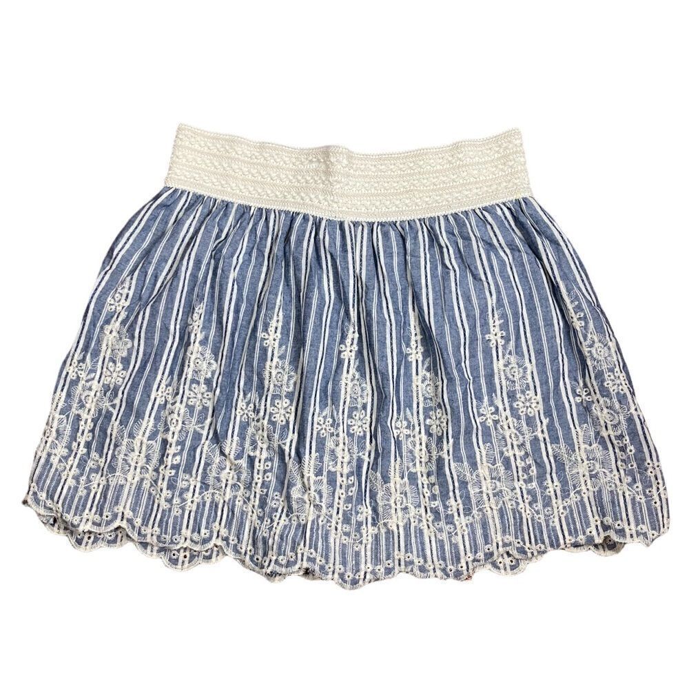 Knit Works denim and lace style skort, size YL, NWOT‎